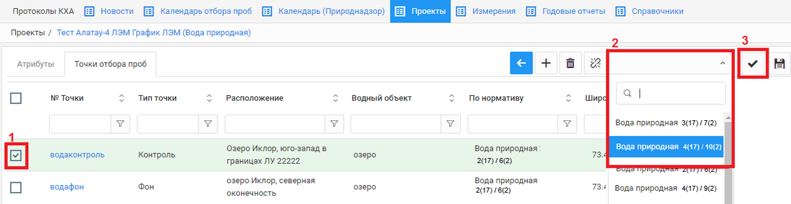 Изменение графика для точки Изменение графика для точки