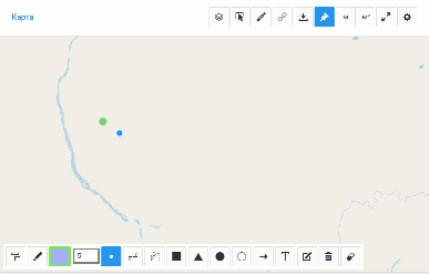 выбор места для заметки